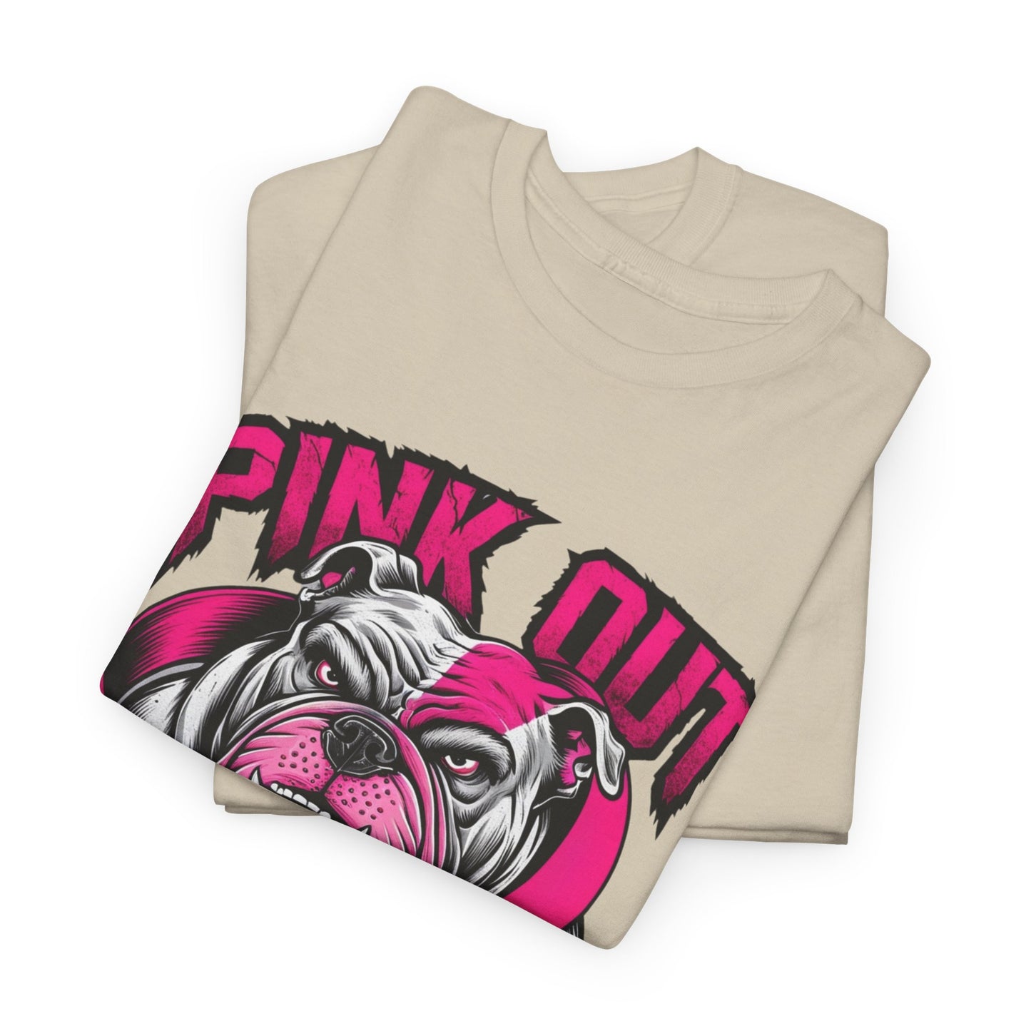 Pink Out Bull Dogs Cancer Awareness T-Shirt