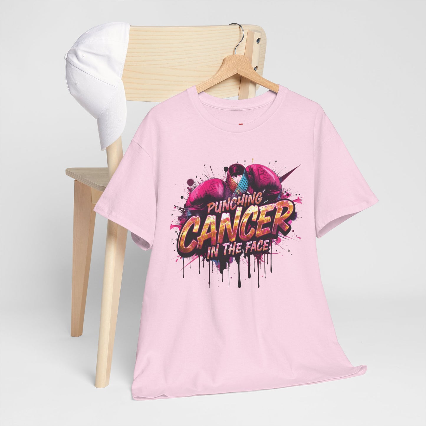 Punching Cancer Unisex Heavy Cotton Tee - Empowerment Shirt, Awareness Tee, Gift for Cancer Fighters, Inspirational Fashion, [...]