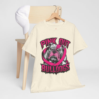 Pink Out Bull Dogs Cancer Awareness T-Shirt