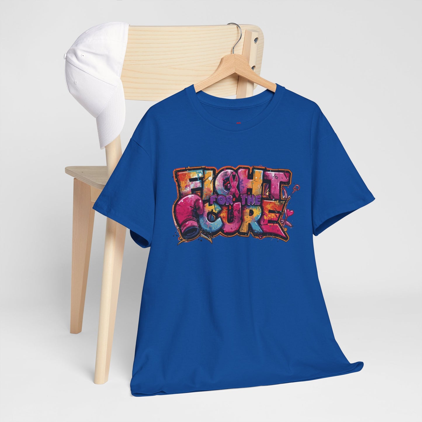 Fight For The Cure Heavy Cotton Tee - Empowerment Shirt, Awareness Tee, Gift for Cancer Fighters, Inspirational Fashion, [...]