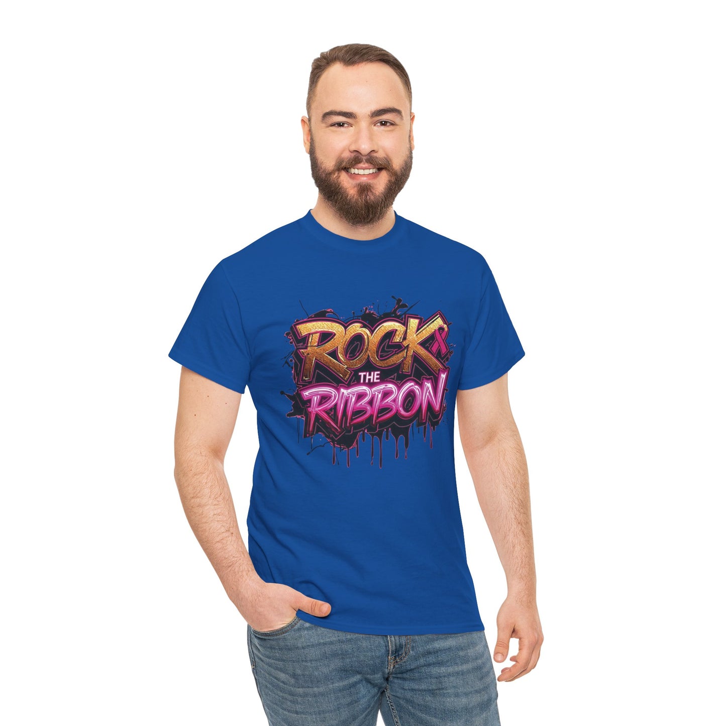 Rock The Ribbon Victory Unisex Heavy Cotton Tee - Empowerment Shirt, Awareness Tee, Gift for Cancer Fighters, Inspirational Fashion, [...]