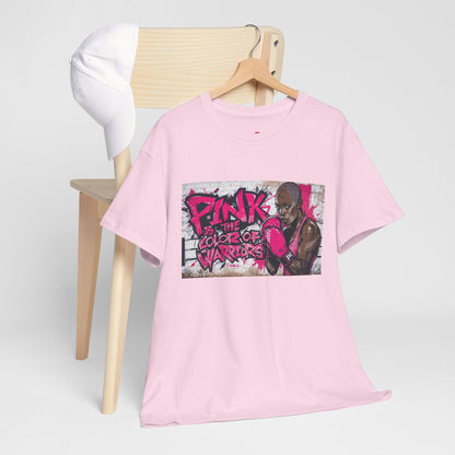 Pink Is The Color of Warriors Cancer Awareness Pink Tee