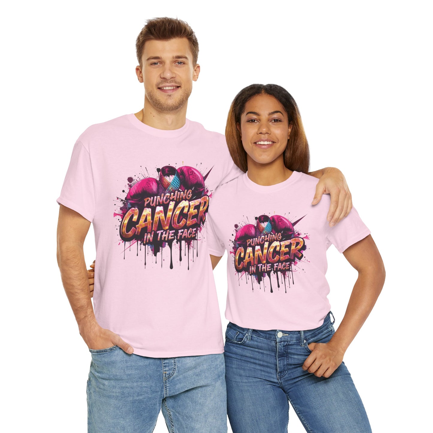 Punching Cancer Unisex Heavy Cotton Tee - Empowerment Shirt, Awareness Tee, Gift for Cancer Fighters, Inspirational Fashion, [...]