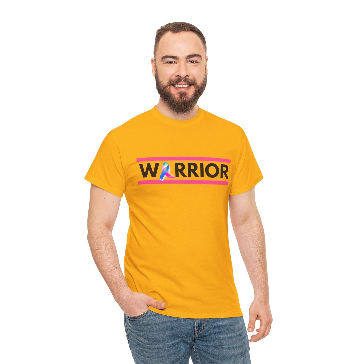 Warrior Heavy Cotton Tee - Empowerment Shirt, Awareness Tee, Gift for Cancer Fighters, Inspirational Fashion, [...]