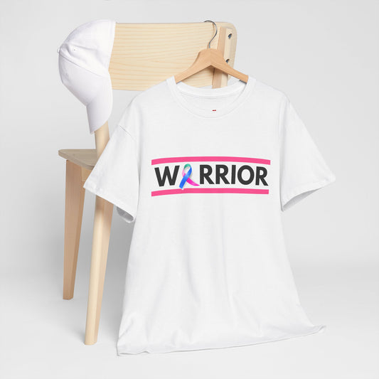 Warrior Heavy Cotton Tee - Empowerment Shirt, Awareness Tee, Gift for Cancer Fighters, Inspirational Fashion, [...]
