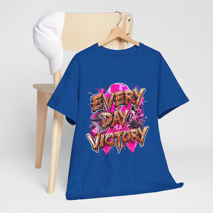 Every Day is a Victory Unisex Heavy Cotton Tee - Empowerment Shirt, Awareness Tee, Gift for Cancer Fighters, Inspirational Fashion, [...]