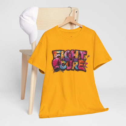 Fight For The Cure Heavy Cotton Tee - Empowerment Shirt, Awareness Tee, Gift for Cancer Fighters, Inspirational Fashion, [...]
