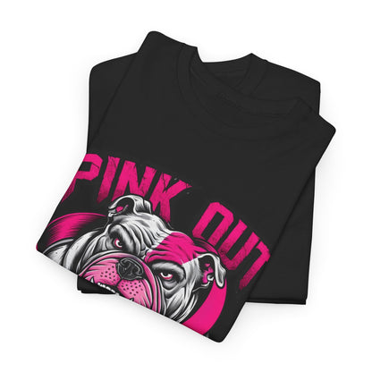 Pink Out Bull Dogs Cancer Awareness T-Shirt