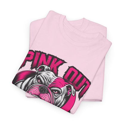 Pink Out Bull Dogs Cancer Awareness T-Shirt