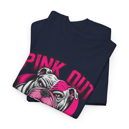 Pink Out Bull Dogs Cancer Awareness T-Shirt
