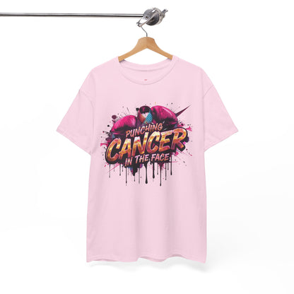 Punching Cancer Unisex Heavy Cotton Tee - Empowerment Shirt, Awareness Tee, Gift for Cancer Fighters, Inspirational Fashion, [...]