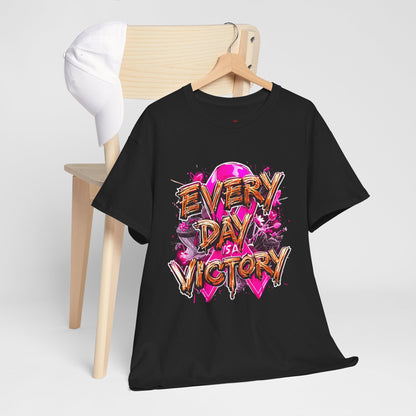 Every Day is a Victory Unisex Heavy Cotton Tee - Empowerment Shirt, Awareness Tee, Gift for Cancer Fighters, Inspirational Fashion, [...]