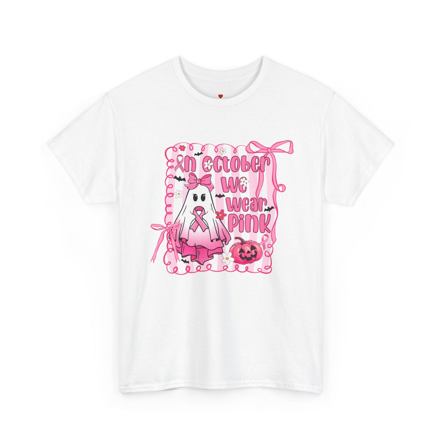 In October We Wear Pink Cancer Awareness T-Shirt