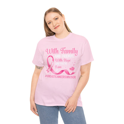 Supportive Family Fighting Together Cancer Awareness T-Shirt