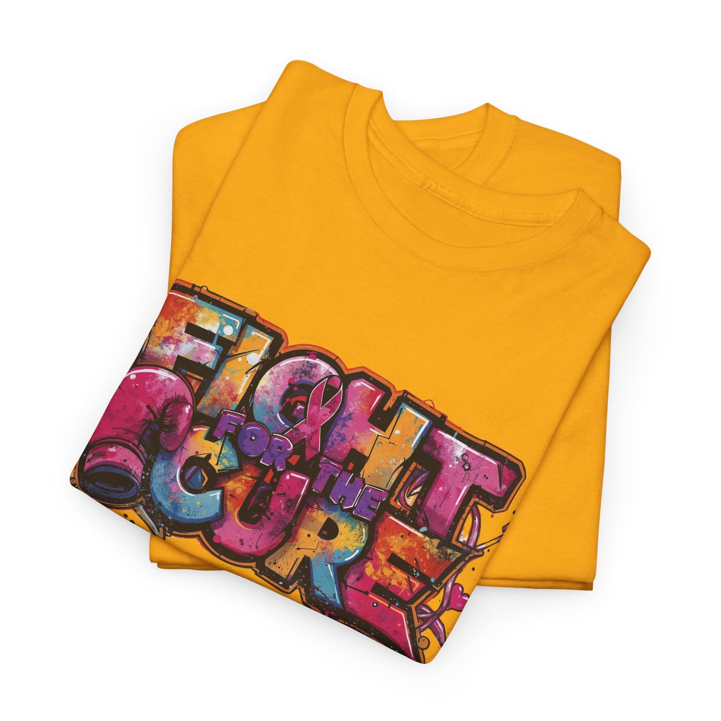 Fight For The Cure Heavy Cotton Tee - Empowerment Shirt, Awareness Tee, Gift for Cancer Fighters, Inspirational Fashion, [...]