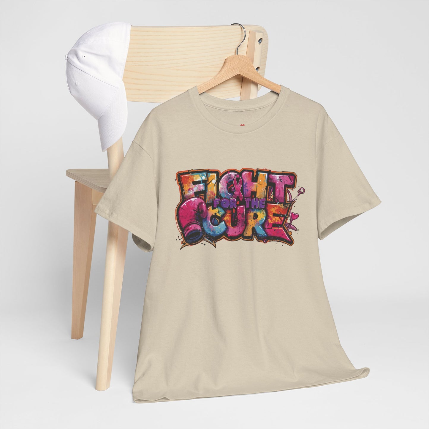 Fight For The Cure Heavy Cotton Tee - Empowerment Shirt, Awareness Tee, Gift for Cancer Fighters, Inspirational Fashion, [...]