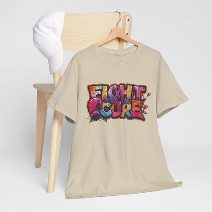 Fight For The Cure Heavy Cotton Tee - Empowerment Shirt, Awareness Tee, Gift for Cancer Fighters, Inspirational Fashion, [...]