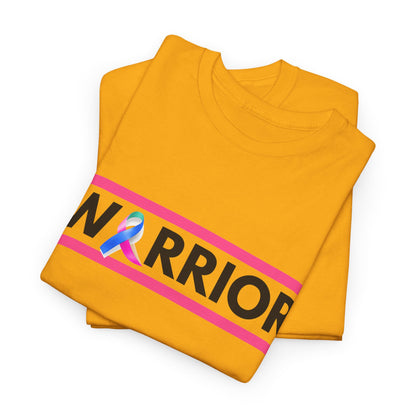 Warrior Heavy Cotton Tee - Empowerment Shirt, Awareness Tee, Gift for Cancer Fighters, Inspirational Fashion, [...]