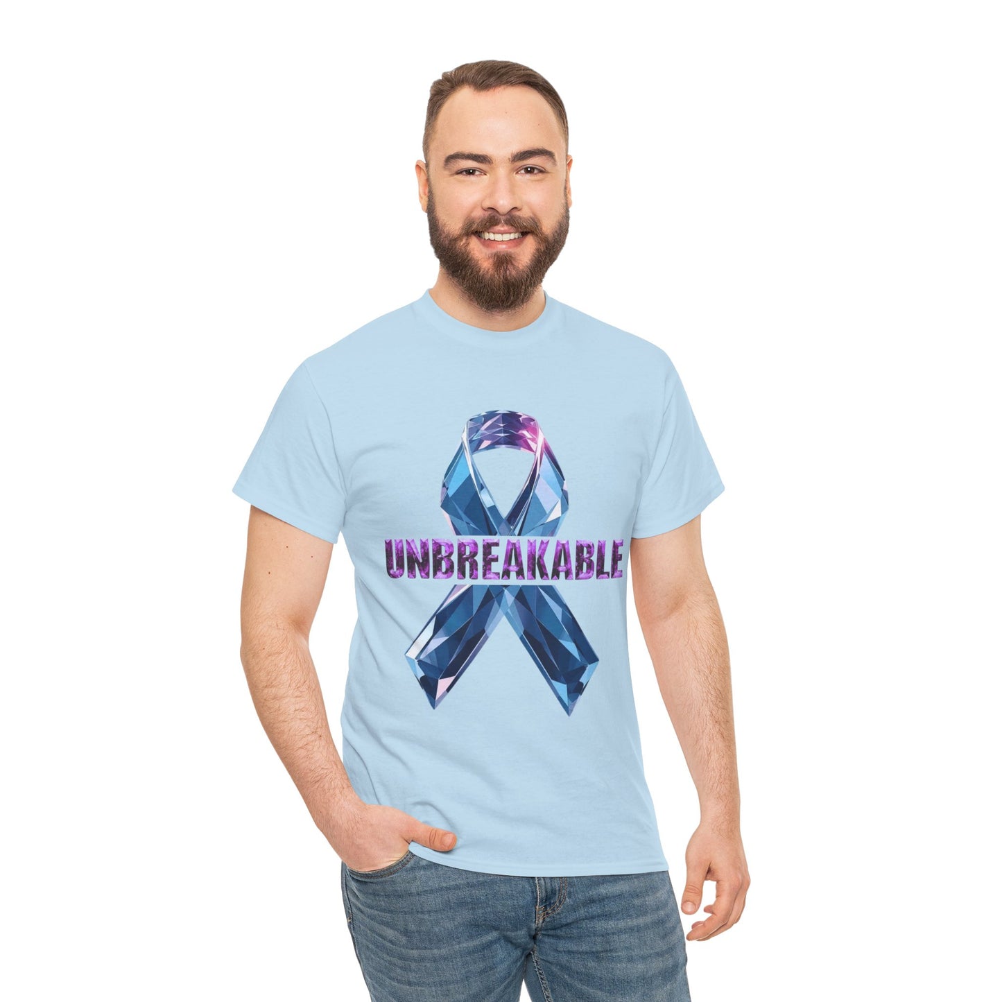 Unbreakable Unisex Heavy Cotton Tee - Empowerment Shirt, Awareness Tee, Gift for Cancer Fighters, Inspirational Fashion, [...]