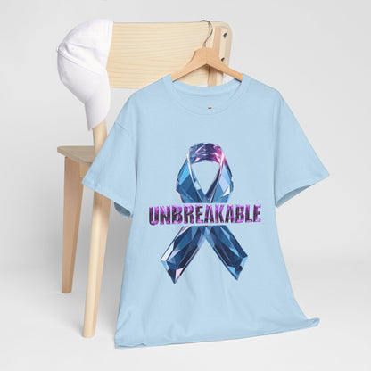 Unbreakable Unisex Heavy Cotton Tee - Empowerment Shirt, Awareness Tee, Gift for Cancer Fighters, Inspirational Fashion, [...]