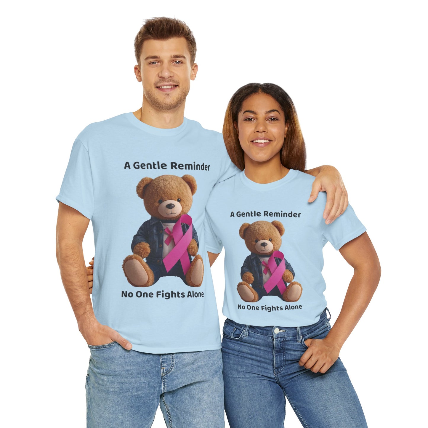 Together In The Fight Unisex Heavy Cotton Tee - Empowerment Shirt, Awareness Tee, Gift for Cancer Fighters, Inspirational Fashion, [...]