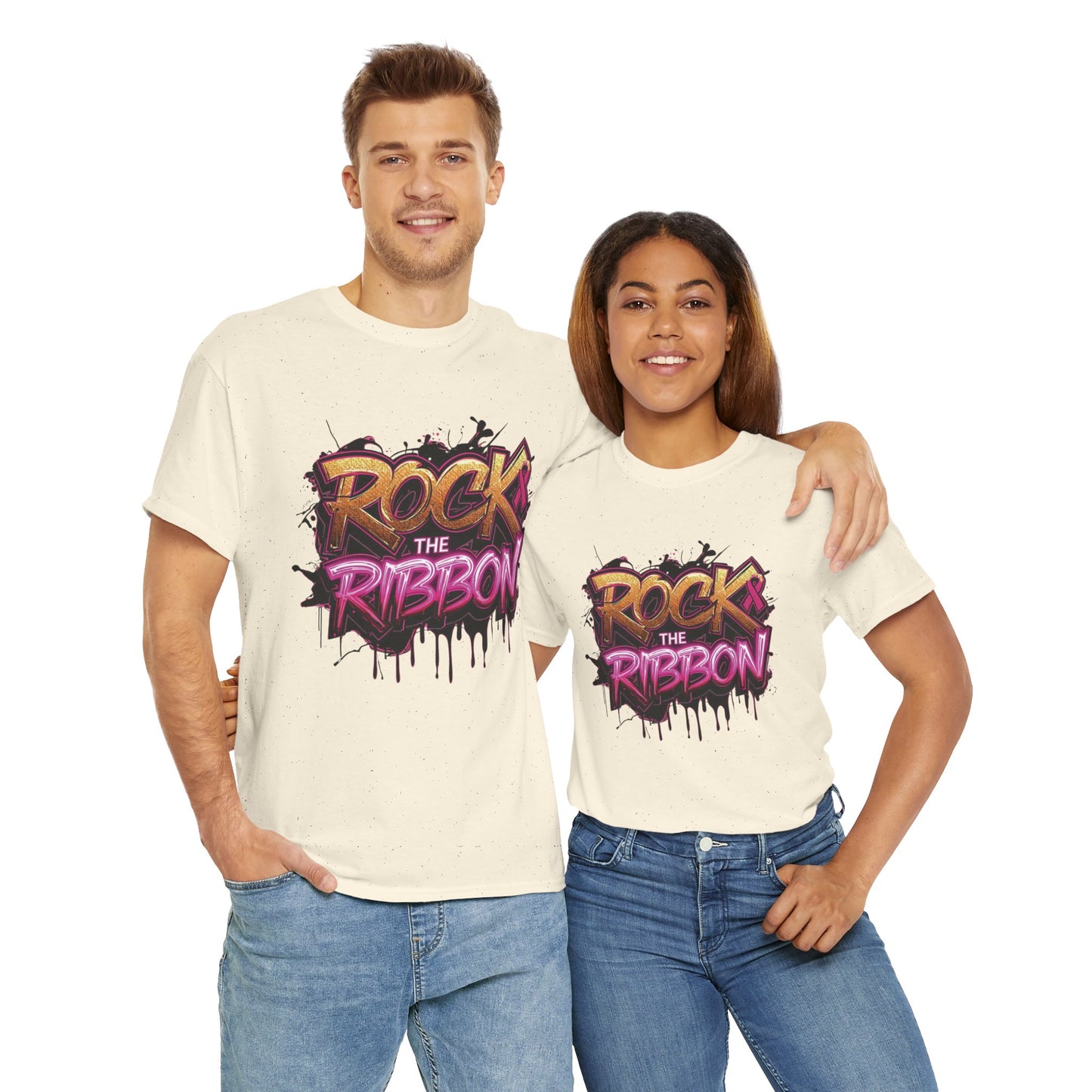 Rock The Ribbon Victory Unisex Heavy Cotton Tee - Empowerment Shirt, Awareness Tee, Gift for Cancer Fighters, Inspirational Fashion, [...]