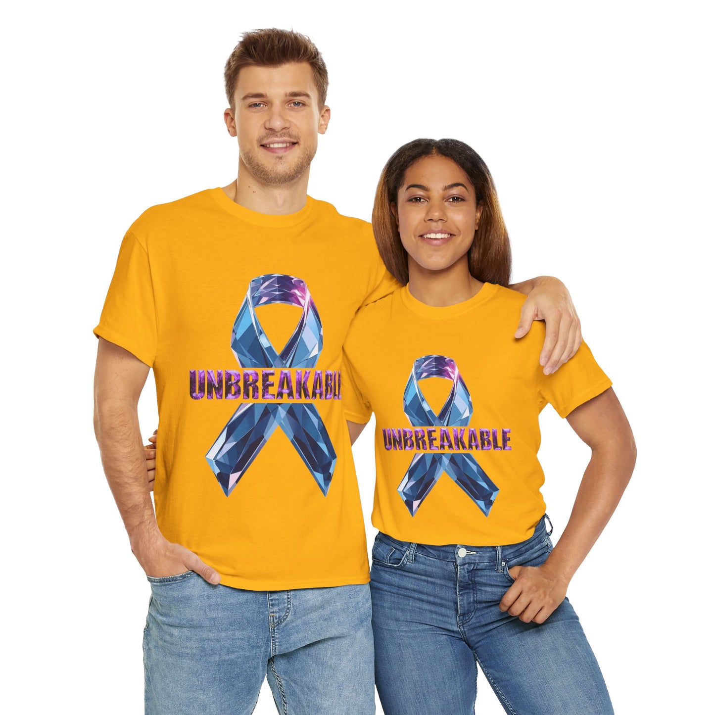 Unbreakable Unisex Heavy Cotton Tee - Empowerment Shirt, Awareness Tee, Gift for Cancer Fighters, Inspirational Fashion, [...]