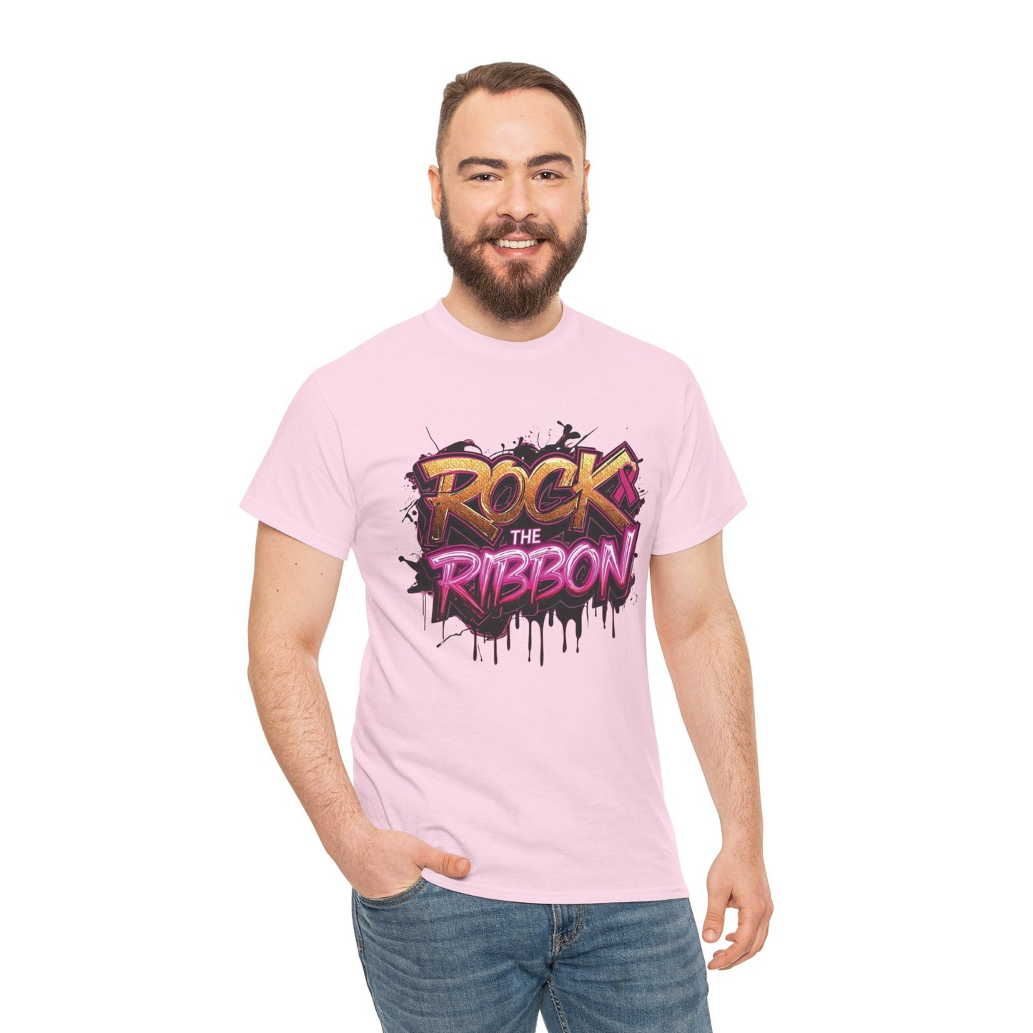 Rock The Ribbon Victory Unisex Heavy Cotton Tee - Empowerment Shirt, Awareness Tee, Gift for Cancer Fighters, Inspirational Fashion, [...]