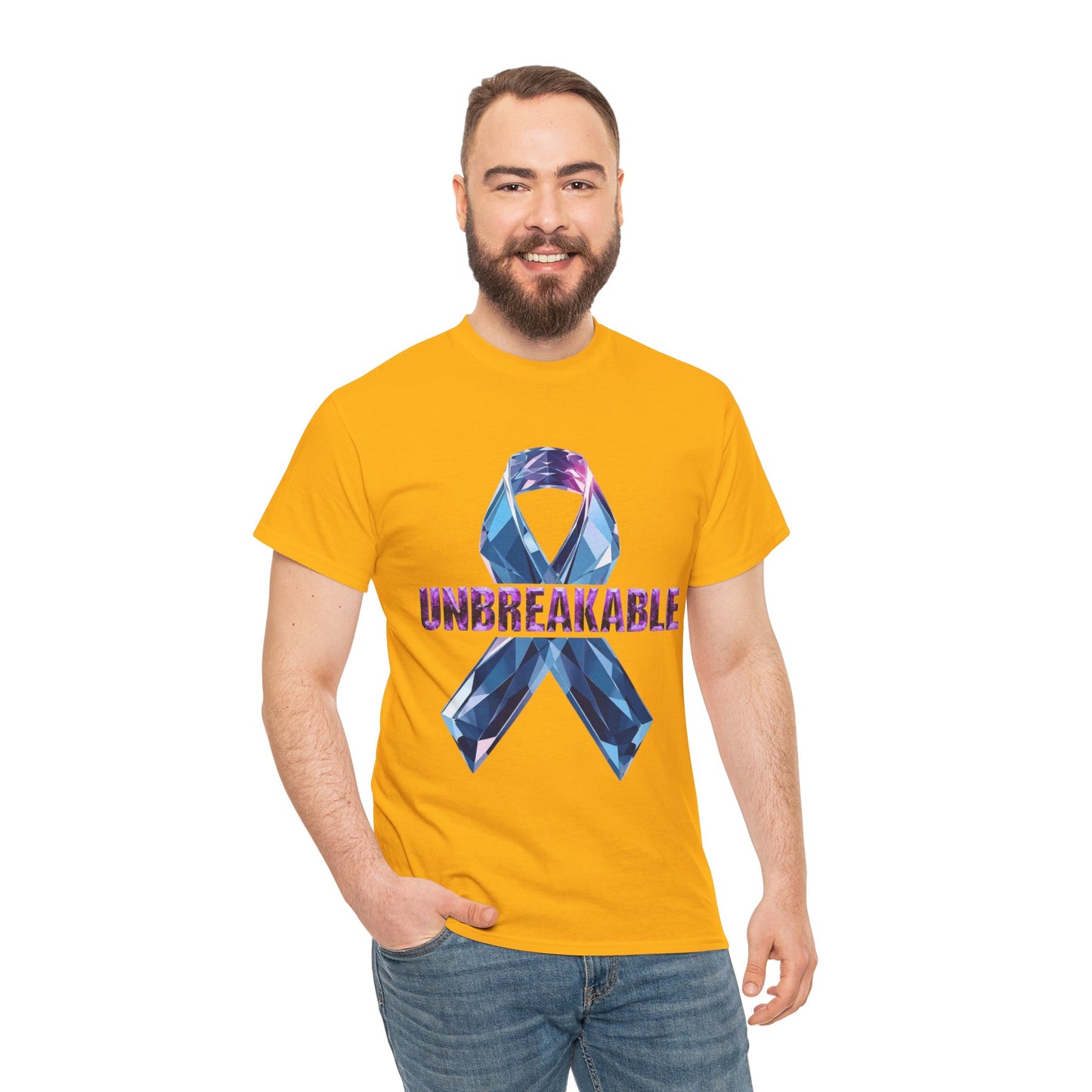 Unbreakable Unisex Heavy Cotton Tee - Empowerment Shirt, Awareness Tee, Gift for Cancer Fighters, Inspirational Fashion, [...]