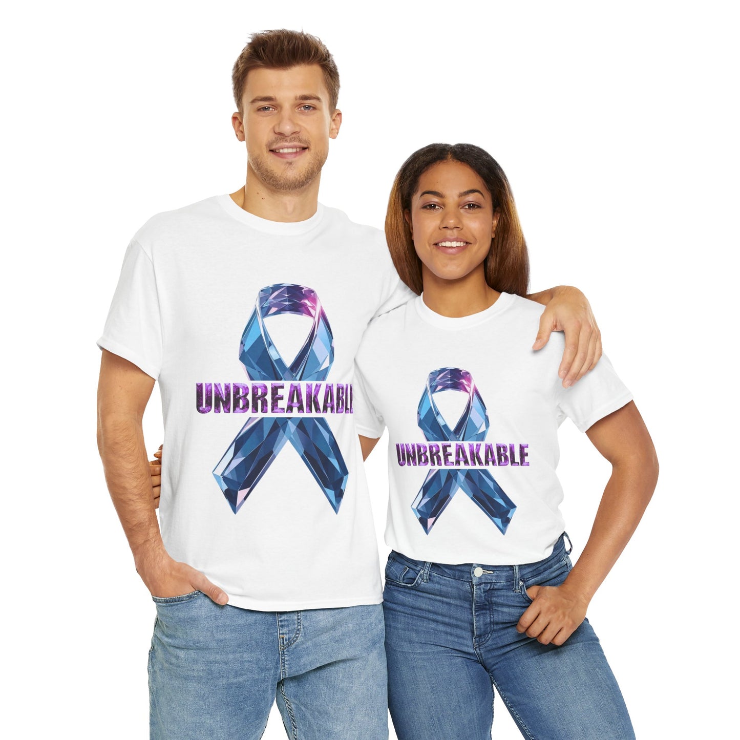 Unbreakable Unisex Heavy Cotton Tee - Empowerment Shirt, Awareness Tee, Gift for Cancer Fighters, Inspirational Fashion, [...]