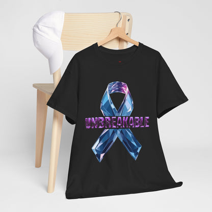 Unbreakable Unisex Heavy Cotton Tee - Empowerment Shirt, Awareness Tee, Gift for Cancer Fighters, Inspirational Fashion, [...]