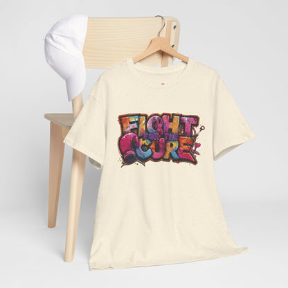 Fight For The Cure Heavy Cotton Tee - Empowerment Shirt, Awareness Tee, Gift for Cancer Fighters, Inspirational Fashion, [...]