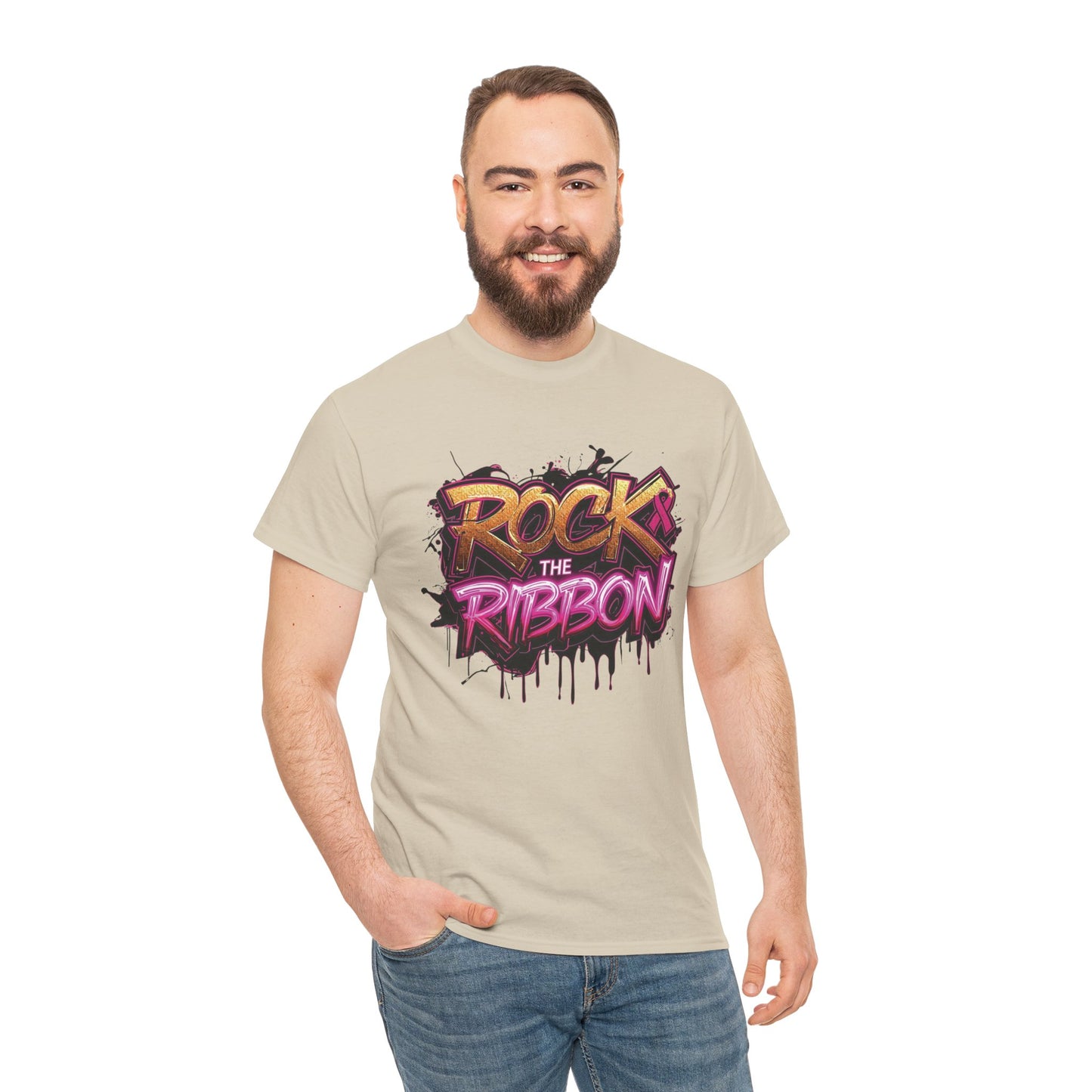 Rock The Ribbon Victory Unisex Heavy Cotton Tee - Empowerment Shirt, Awareness Tee, Gift for Cancer Fighters, Inspirational Fashion, [...]