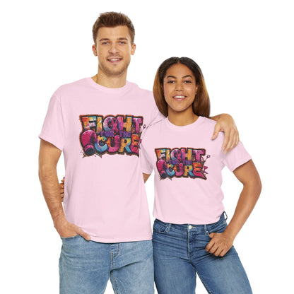 Fight For The Cure Heavy Cotton Tee - Empowerment Shirt, Awareness Tee, Gift for Cancer Fighters, Inspirational Fashion, [...]