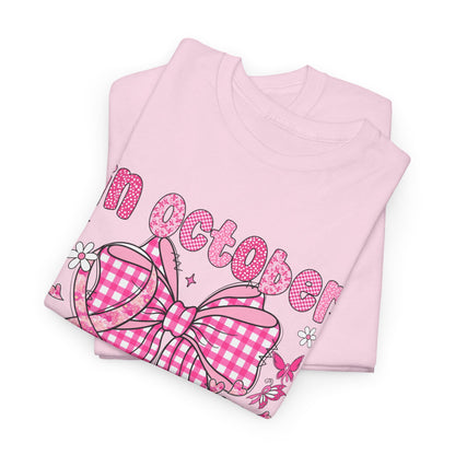 In October We Wear Pink Cancer Awareness T-Shirt