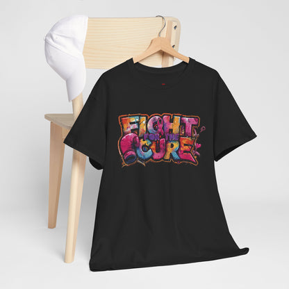 Fight For The Cure Heavy Cotton Tee - Empowerment Shirt, Awareness Tee, Gift for Cancer Fighters, Inspirational Fashion, [...]