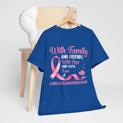 Supportive Family Fighting Together Cancer Awareness T-Shirt