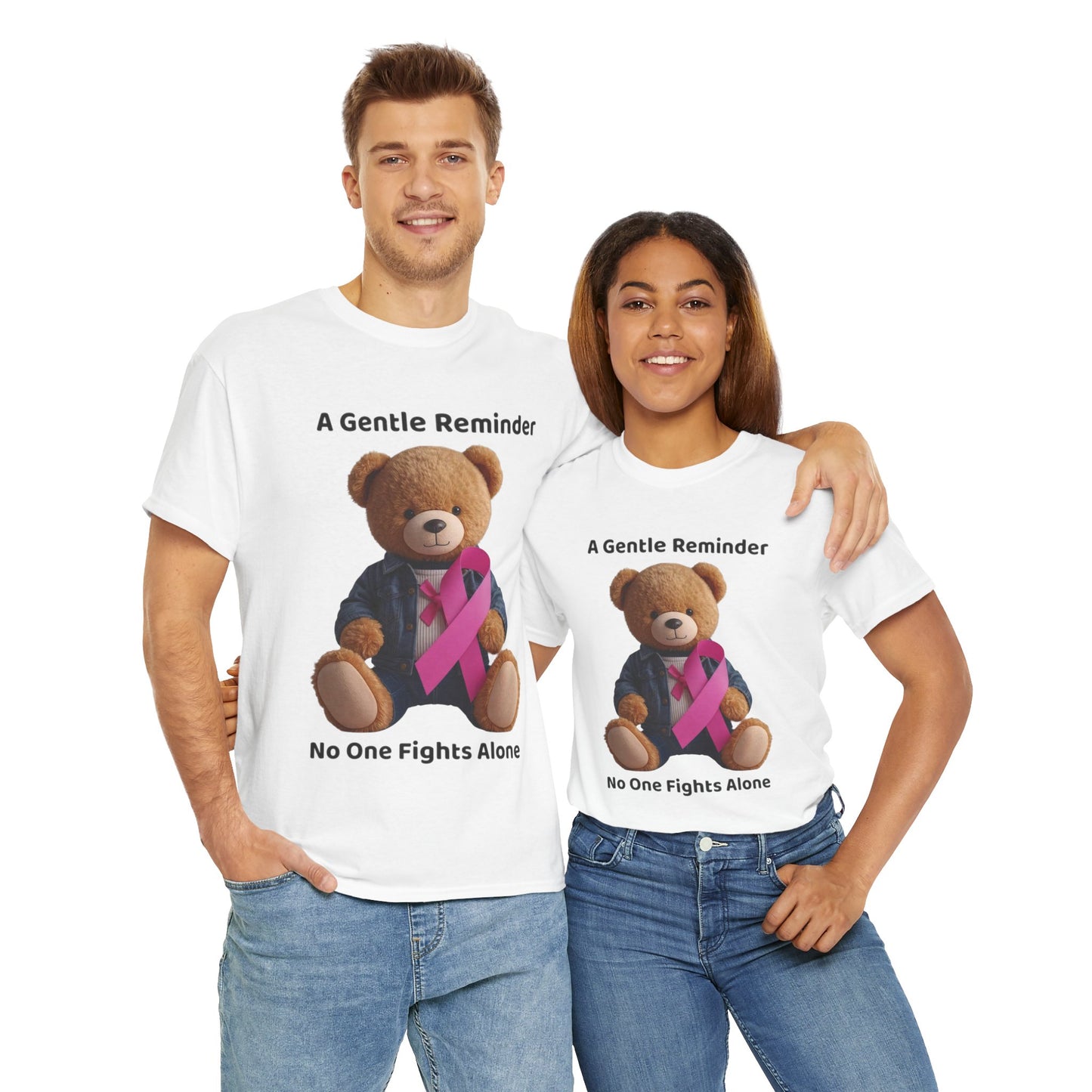 Together In The Fight Unisex Heavy Cotton Tee - Empowerment Shirt, Awareness Tee, Gift for Cancer Fighters, Inspirational Fashion, [...]