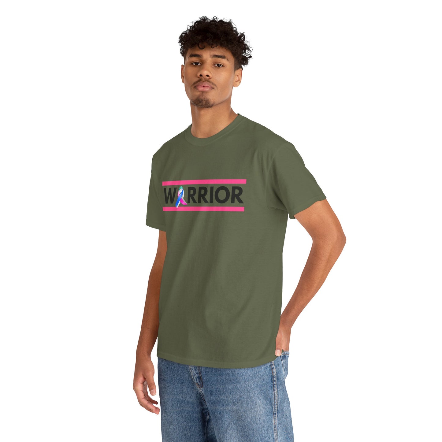 Warrior Heavy Cotton Tee - Empowerment Shirt, Awareness Tee, Gift for Cancer Fighters, Inspirational Fashion, [...]