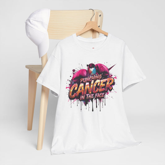 Punching Cancer Unisex Heavy Cotton Tee - Empowerment Shirt, Awareness Tee, Gift for Cancer Fighters, Inspirational Fashion, [...]