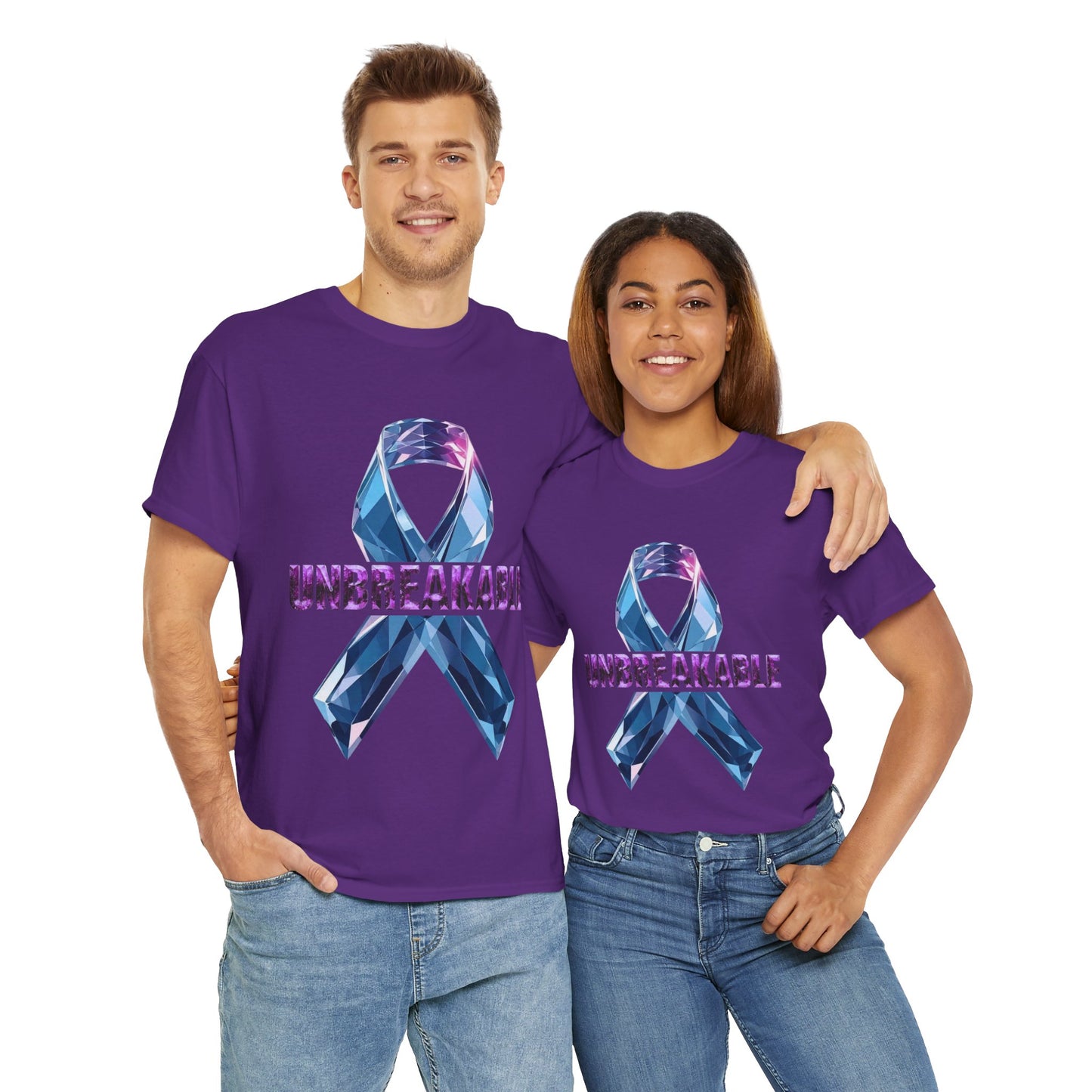 Unbreakable Unisex Heavy Cotton Tee - Empowerment Shirt, Awareness Tee, Gift for Cancer Fighters, Inspirational Fashion, [...]