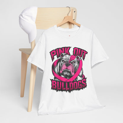 Pink Out Bull Dogs Cancer Awareness T-Shirt