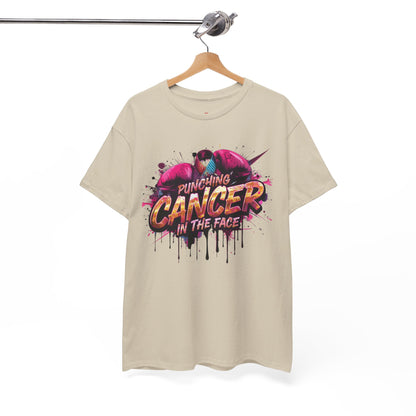 Punching Cancer Unisex Heavy Cotton Tee - Empowerment Shirt, Awareness Tee, Gift for Cancer Fighters, Inspirational Fashion, [...]