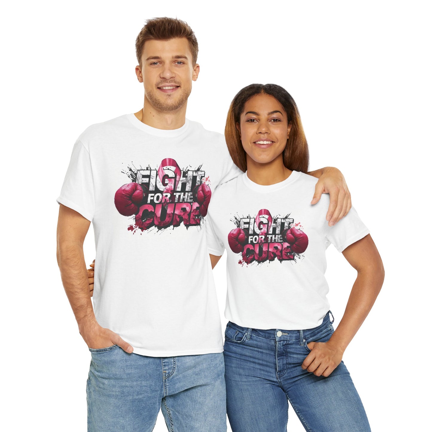 Fight For The Cure Heavy Cotton Tee - Empowerment Shirt, Awareness Tee, Gift for Cancer Fighters, Inspirational Fashion, [...]
