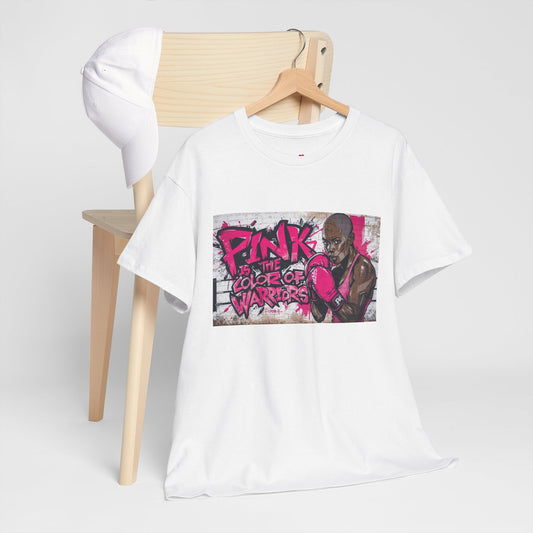Pink Is The Color of Warriors Cancer Awareness Pink Tee