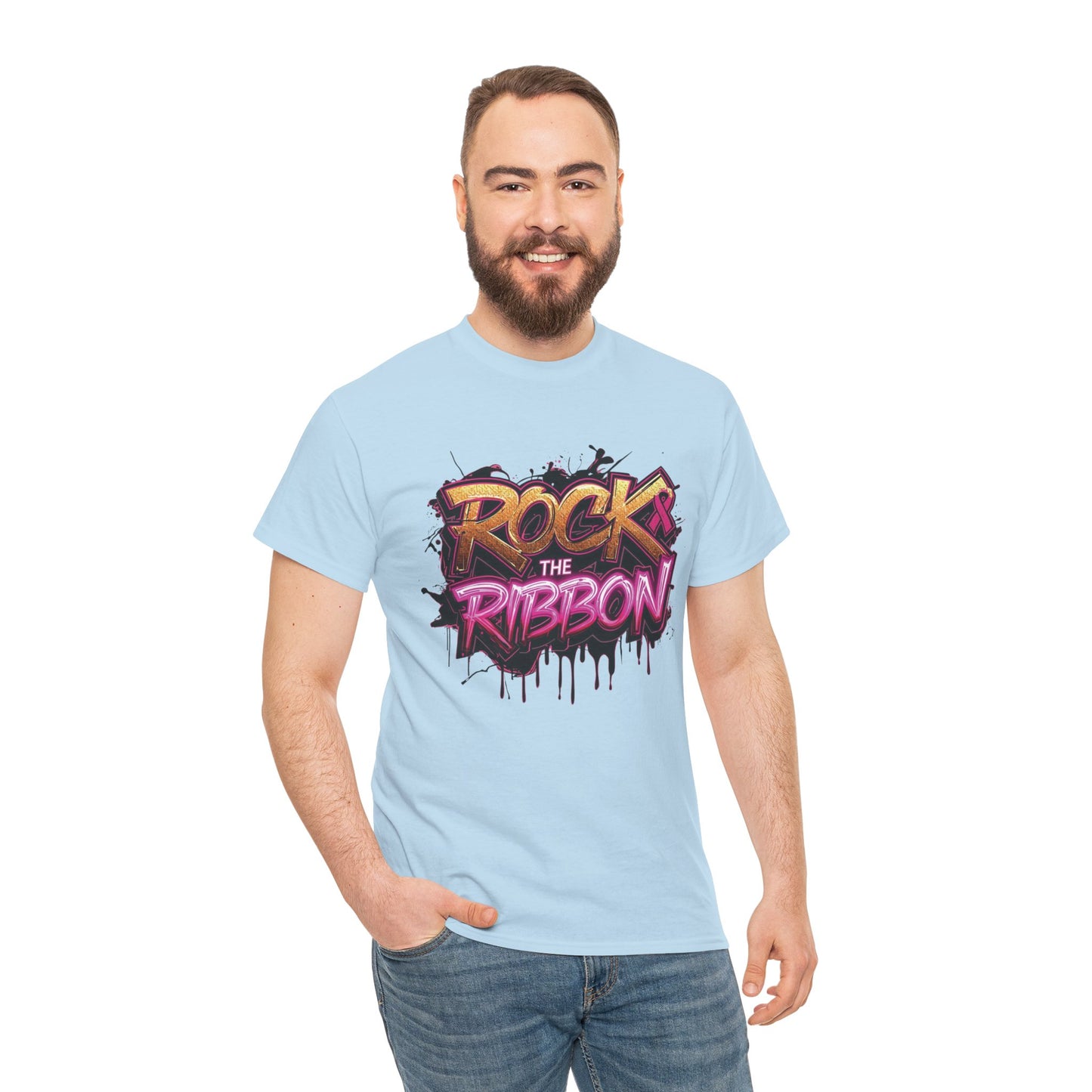 Rock The Ribbon Victory Unisex Heavy Cotton Tee - Empowerment Shirt, Awareness Tee, Gift for Cancer Fighters, Inspirational Fashion, [...]