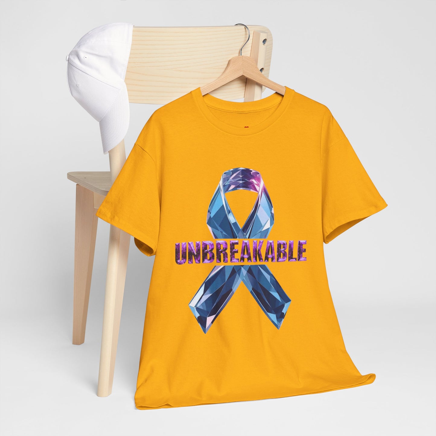 Unbreakable Unisex Heavy Cotton Tee - Empowerment Shirt, Awareness Tee, Gift for Cancer Fighters, Inspirational Fashion, [...]