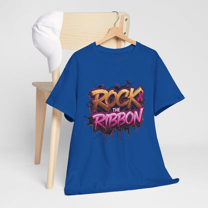 Rock The Ribbon Victory Unisex Heavy Cotton Tee - Empowerment Shirt, Awareness Tee, Gift for Cancer Fighters, Inspirational Fashion, [...]