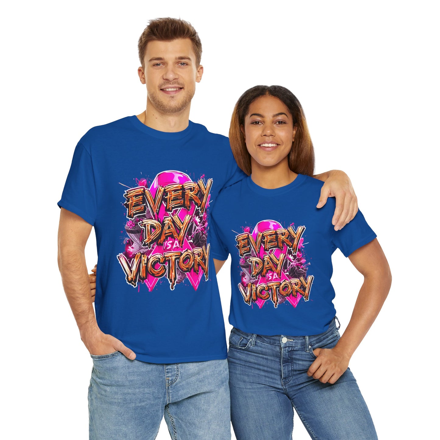 Every Day is a Victory Unisex Heavy Cotton Tee - Empowerment Shirt, Awareness Tee, Gift for Cancer Fighters, Inspirational Fashion, [...]
