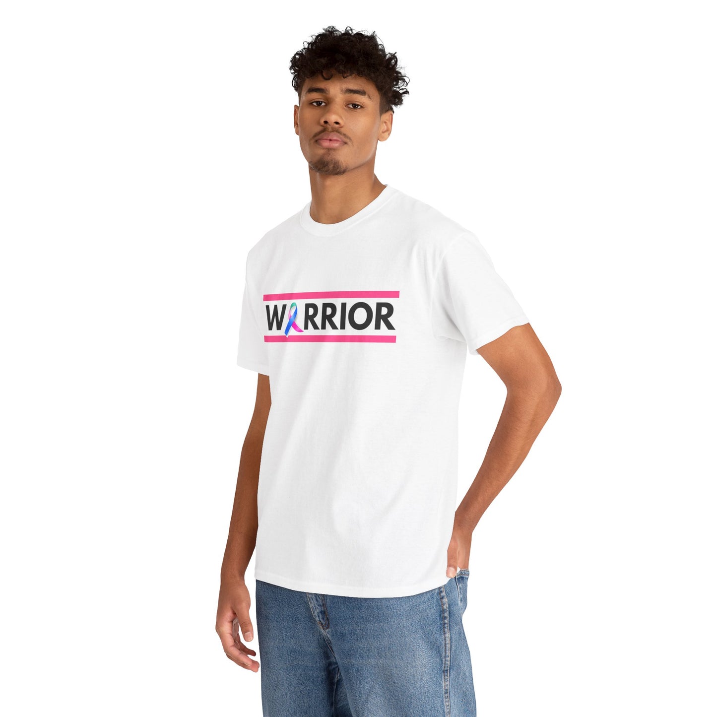 Warrior Heavy Cotton Tee - Empowerment Shirt, Awareness Tee, Gift for Cancer Fighters, Inspirational Fashion, [...]